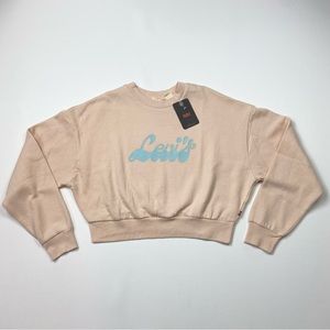 NEW! Women’s Levi’s Cropped Pullover Sweatshirt Size Small W/Tags
